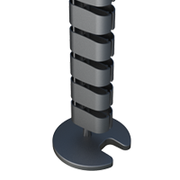 El conjunto <b>organizador redondo de cables para mesas de oficina LKABA</b> ofrece múltiples soluciones en nuestros espacios de trabajo y para la organización en oficinas en las que conviven varios equipos informáticos y dispositivos electrónicos. Con su forma ovalada se combina bien con patas de escritorio redondas/ovaladas a la vez que es fácil de desenrollar.<br><br>
LKABA es el único modelo con vértebras de <b>3 compartimentos</b> para alojar separadamente el cableado y poderlo instalar de manera organizada. Puede albergar un número significativo de cables en cada compartimento. Los cables se pueden insertar en ambos compartimientos desde el <b>extremo frontal y posterior</b>, eso facilita la adición y extracción de cables.<br><br>
Se compone de diversos elementos que, combinados entre sí, multiplican las posibilidades y el potencial del conjunto. Tiene una conexión entre elementos del <b>Tipo Esférico</b> y, eso le confiere que pueda moverse con flexibilidad en cualquier dirección.<br><br>
En el vídeo se muestra un ejemplo del resultado que obtenemos combinando diversos componentes <b>LKABA</b> en un grupo de mesas y escritorios. Para visualizar los diseños, basta con hacer “click” en la referencia y posicionar el cursor sobre cada variante para ver su imagen. <br><br>
LKABA está disponible en los colores <b>Negro, Plateado y Natural/Translúcido</b>.
Según sus especificaciones y necesidades, también son posibles otras configuraciones especiales.
Si desea más información no dude en contactarnos en <b>sales@isc-sl.com</b> o bien llamando a la Oficina Comercial que habitualmente le atiende.
