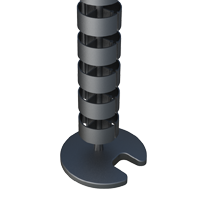 El conjunto <b>organizador redondo de cables para mesas de oficina LKABZ</b> ofrece múltiples soluciones en nuestros espacios de trabajo y para la organización en oficinas en las que conviven varios equipos informáticos y dispositivos electrónicos. Con su diseño redondo, armoniza visualmente bien con escritorios con patas redondas a la vez que es fácil de desenrollar. <br><br>
LKABZ tiene <b>4 compartimentos</b> y es el modelo que ofrece más espacio para albergar cables de nuestra gamma de organizadores. Los cables se pueden insertar desde dos lados opuestos, lo que facilita la adición y extracción de los cables. <br><br>
Se compone de diversos elementos que, combinados entre sí, multiplican las posibilidades y el potencial del conjunto. Tiene una conexión entre elementos del <b>Tipo Esférico</b> y, eso le confiere que pueda moverse con flexibilidad en cualquier dirección. <br><br>
En el vídeo se muestra un ejemplo del resultado que obtenemos combinando diversos componentes <b>LKABZ</b> en un grupo de mesas y escritorios. Para visualizar los diseños, basta con hacer “click” en la referencia y posicionar el cursor sobre cada variante para ver su imagen. <br><br>
LKABZ está disponible en los colores <b>Negro, Plateado y Natural/Translúcido</b>.
Según sus especificaciones y necesidades, también son posibles otras configuraciones especiales.
Si desea más información no dude en contactarnos en <b>sales@isc-sl.com</b> o bien llamando a la Oficina Comercial que habitualmente le atiende.