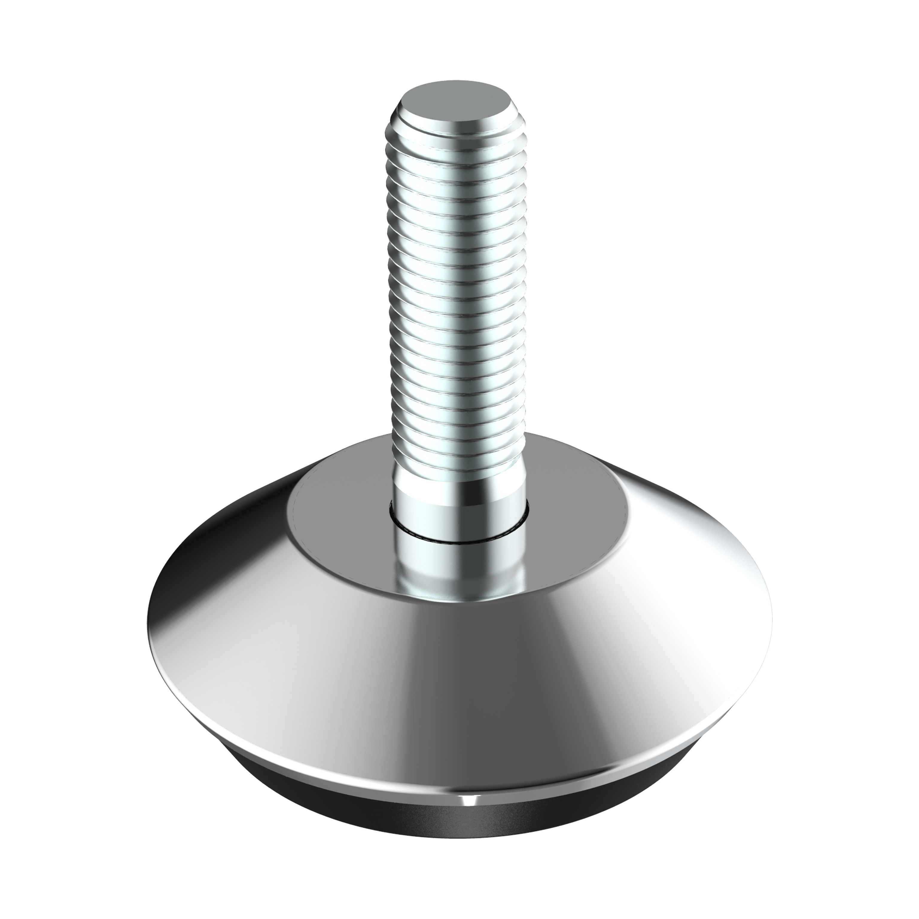 Nuestro pie nivelador tiene una base de acero. Si quieres la pieza con inclinación, visita MFDD. Si quieres el pie nivelador con tuerca hexagonal para facilitar el ensamblaje, visita LHDE.