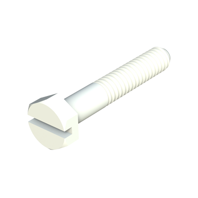 Nuestros tornillos con cabeza hexagonal ranurada (no totalmente roscados) ofrecen una excelente resistencia a productos químicos (ver ficha técnica), alto nivel de rigidez dieléctrica, no se oxida y previene daños producidos por sobretensado.