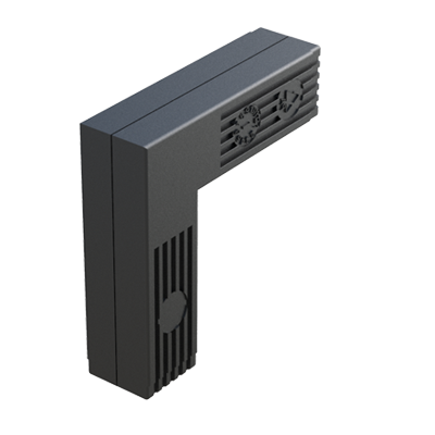El conector en L - de <b>Nylon</b> (PA6) de alta resistencia - da lugar a una conexión “invisible” de <b>2 tubos cuadrados</b> con corte de inglete de 45⁰.

Se suministra <b>con</b> o <b>sin alma de acero</b> (S), <b>de acero zincado</b> (ZCS) o <b>de acero inoxidable</b> (SS) - conector de dos piezas. 

Puede soportar <b>cargas estáticas bajas - medias</b> o <b>altas</b> - según incorpore o no el núcleo de acero y con una correcta construcción y distribución de los pesos.

En caso de querer reforzar el conector con remaches o tornillería, se debe evitar perforar el núcleo de acero para prevenir la corrosión por contacto. <br>

Para consultar otras especificaciones del producto - que no se muestren en el programa estándar - contacte con nuestra oficina comercial.